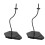 2Pcs Stable Adjustable Action Figure Support Base Black ABS Material 4
