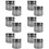 12Pcs Stainless Steel Gauze Storage Jars Silver Reusable Container 9