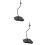 2Pcs Stable Adjustable Action Figure Support Base Black ABS Material 9