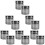 12Pcs Stainless Steel Gauze Storage Jars Silver Reusable Container 11