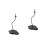 2Pcs Stable Adjustable Action Figure Support Base Black ABS Material 6