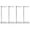 4Pcs Silver Gaming Headset Stand Aluminum Holder Rack for Storage 6