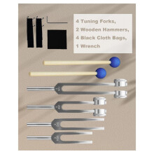 Stimmgabelsatz Aus Aluminiumlegierung, 128 Hz, 256 Hz, 512 Hz, 1024 Hz Stimmgabeln für Klang-Yoga-Meditation-Entspannung