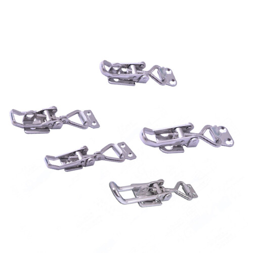 2Pcs High Strength Metal Toggle Latch Clamp Silver for Cupboards
