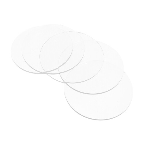 20Pcs Clear Acrylic Discs Round Sheets Lightweight for DIY Crafts 1
