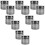 12Pcs Stainless Steel Gauze Storage Jars Silver Reusable Container 10