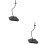 2Pcs Stable Adjustable Action Figure Support Base Black ABS Material 8