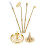 2Sets Brass Incense Mold Set Golden Color Easy Use Incense Press Tools 1