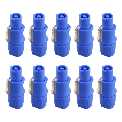 10Pcs 3 PIN Male Powercon Connector Signal Input Jack for  Light Stage Light Power Input
