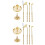 2Sets Brass Incense Mold Set Golden Color Easy Use Incense Press Tools 7