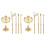 2Sets Brass Incense Mold Set Golden Color Easy Use Incense Press Tools 4