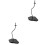 2Pcs Stable Adjustable Action Figure Support Base Black ABS Material 5