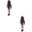 2Pcs Half-Up Braided Ponytail Clip Extensions Multi Colored High Temp 6