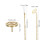 2Sets Brass Incense Mold Set Golden Color Easy Use Incense Press Tools 10