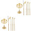 2Sets Brass Incense Mold Set Golden Color Easy Use Incense Press Tools 5