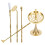 2Sets Brass Incense Mold Set Golden Color Easy Use Incense Press Tools 2