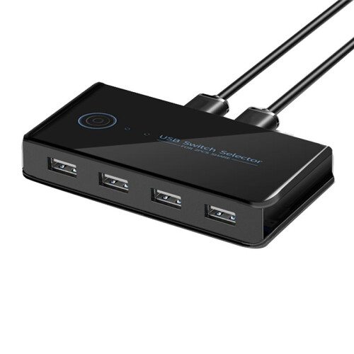 USB KVM  USB Shared Switcher 2 in 4 Out for Laptop PC Keyboard Mouse Printer USB  Hub Adapter USB 2.0