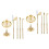 2Sets Brass Incense Mold Set Golden Color Easy Use Incense Press Tools 6