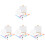 4Sets Compact Mini Easel Desktop Acrylic Paint Set with Stand 2