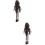 2Pcs Half-Up Braided Ponytail Clip Extensions Multi Colored High Temp 7