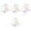 4Sets Compact Mini Easel Desktop Acrylic Paint Set with Stand 3
