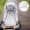 2Pcs Double Stroller Rain Cover Transparent PVC Universal Twins Shield 9