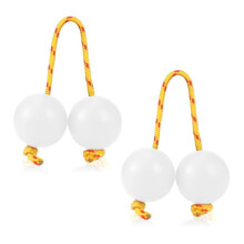 1 Pairs Aslatua Shakers Kashaka Musical Percussion Instrument African Asalato Shaker Rhythmic Balls White