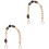 2Pcs Resin Bag Chain Portable Handbag Decorative Strap 3