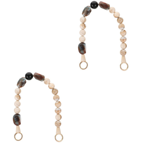 2Pcs Resin Bag Chain Portable Handbag Decorative Strap 2