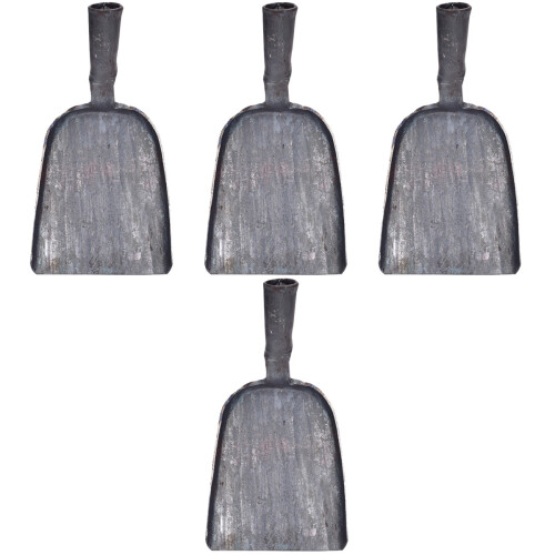 4Pcs Compact Steel Coal Silver Household Ash Scoops 2