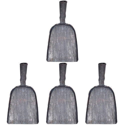 4Pcs Compact Steel Coal Silver Household Ash Scoops 1