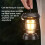 Vintage Solar Powered Camping Lantern,Handheld Outdoor Light for Hiking, Emergency, Adjustable Brightness 5