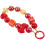5Pcs Red Beaded Phone Wrist Strap Handmade Cell Phone Chain Charm 1