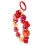 5Pcs Red Beaded Phone Wrist Strap Handmade Cell Phone Chain Charm 2