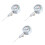 3Pcs Accurate Air Pressure Gauge with Needle for Ball Testing Silver 3