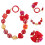 5Pcs Red Beaded Phone Wrist Strap Handmade Cell Phone Chain Charm 8