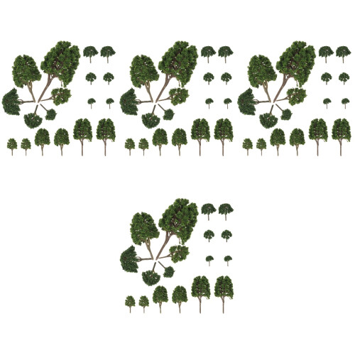 96Pcs Green Mini Tree Ornaments for Model Scenery and Decor 2