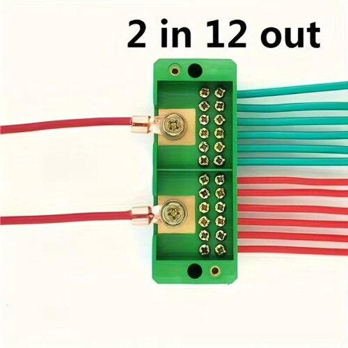 Fj6 Single-Phase Wire Junction Box 12 Export, Brass Terminal Block, for Home Distribution,  to Support 200A, 220V