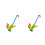 2Pcs Push and Pull Baby Walker Toy Cartoon Rooster Early Learning 6