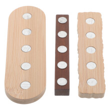 6Pcs Multi Color Wooden Nail Practice Stands for Salon & Home Use