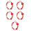 5Pcs Red Beaded Phone Wrist Strap Handmade Cell Phone Chain Charm 3