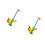2Pcs Push and Pull Baby Walker Toy Cartoon Rooster Early Learning 8