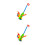 2Pcs Push and Pull Baby Walker Toy Cartoon Rooster Early Learning 7