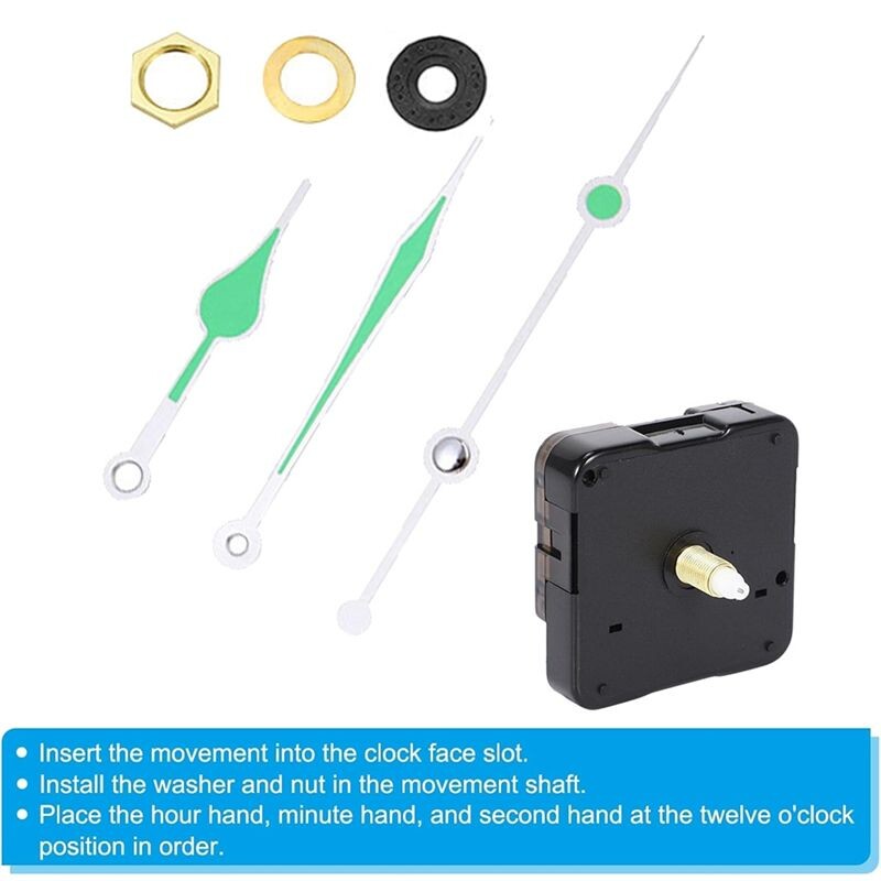 Clock Parst Clock Mechanism Quartz Clock Mechanism Replacement Kit, DIY Wall Clock ...