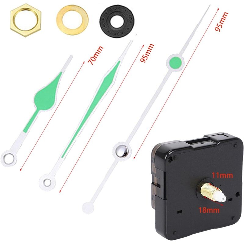 Clock Parst Clock Mechanism Quartz Clock Mechanism Replacement Kit, DIY Wall Clock ...