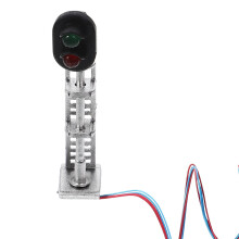 3Pcs Silver Model Traffic Light Miniature Scenic Signal for Desk Decor