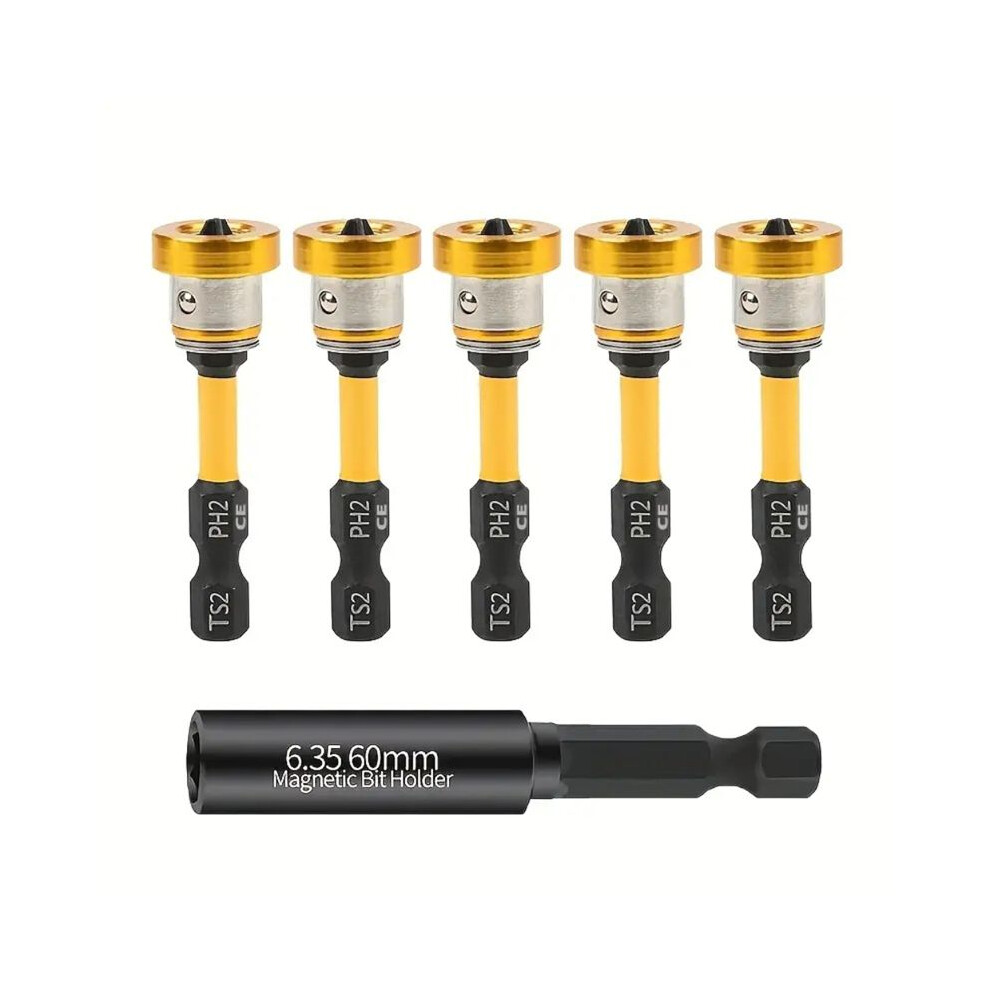 5Pcs 50Mm Positioning Screwdriver Bits S2 Drywall Screw For Plasterboard Gypsum Board Plasterboard Screw Driver Tools 6031029049491