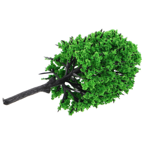 3Pcs Green Plastic Model Trees for Diorama Crafting Landscape Decor 1