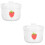 2Pcs Ceramic Soup Bowl with Lid Small Stew Pot for Kitchen Serving 8