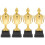 4Pcs Kids Trophy Plastic Model Assorted Colors for Classroom Awards 4